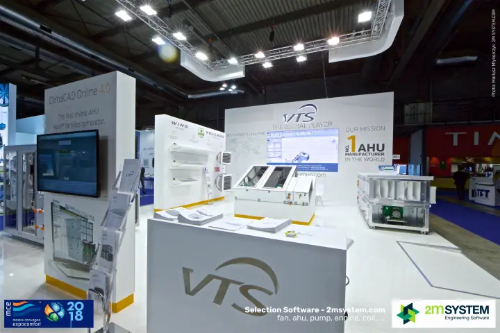 VTS counter with ClimaCAD Online display and compact air handling units