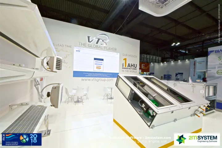 VTS Volcano heaters and Wing air curtain beside an open compact AHU