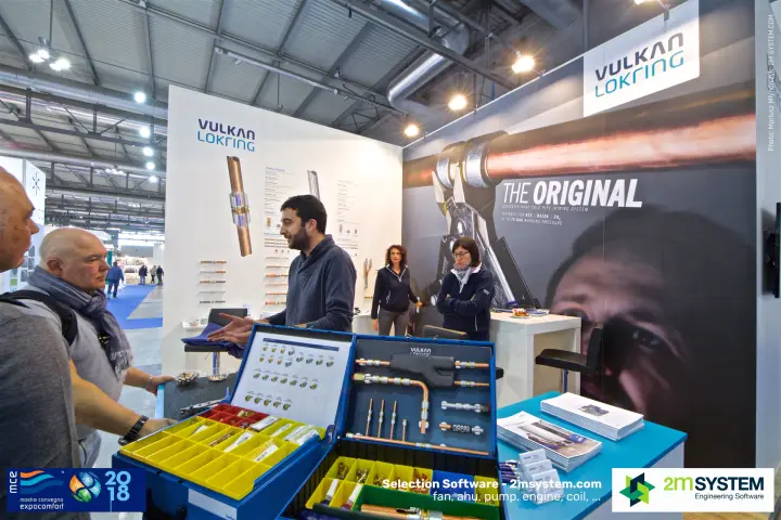 Vulkan Lokring pipe joining kit opened for visitors at the counter at MCE 2018