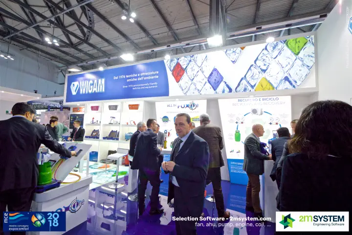 Wigam stand busy with visitors under the ice-cube fascia