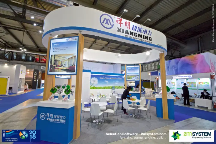 Xiangming Intelligent Drive System stand with oval fascia and fan motors