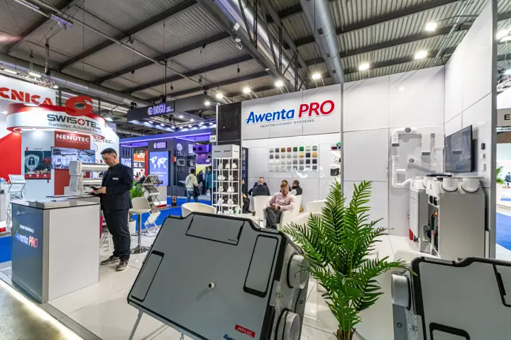 Awenta PRO heat recovery units including Avira 605 in the stand foreground at MCE 2024
