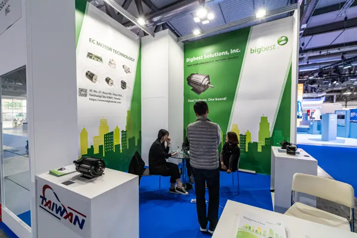 Bigbest Solutions stand promoting high performance EC motors (IE4/IE5)