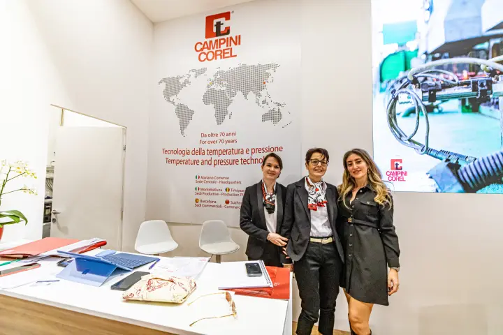 Campini Corel team at the reception under the 70-years slogan