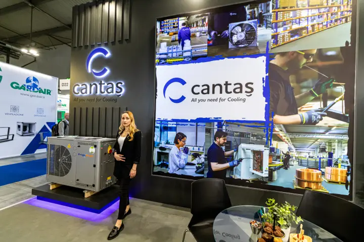 Cantaş printed collage of warehouse and copper coil production at MCE 2024