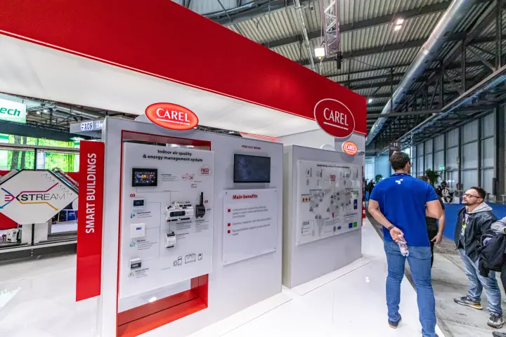 Carel Smart Buildings wall for indoor air quality and energy management at MCE 2024