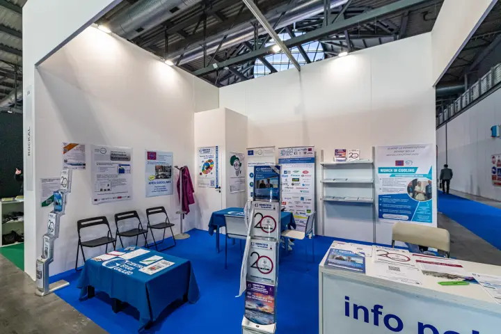 Centro Studi Galileo stand with refrigeration training literature at MCE 2024