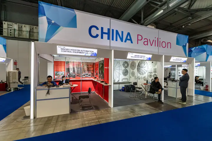 China Pavilion shell-scheme booths of Hoocon and Viclion at MCE 2024