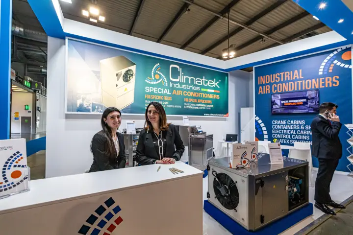 Climatek Industries counter under 'Special Air Conditioners' banner at MCE 2024