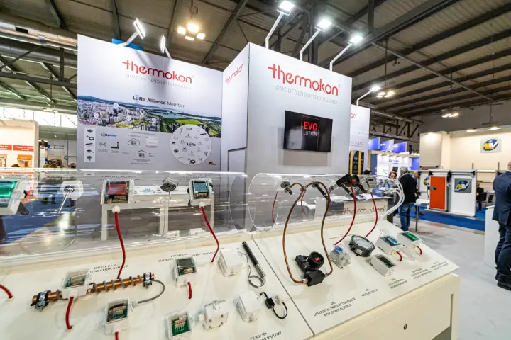 Close-up of Thermokon duct, condensation and pressure sensors at MCE 2024