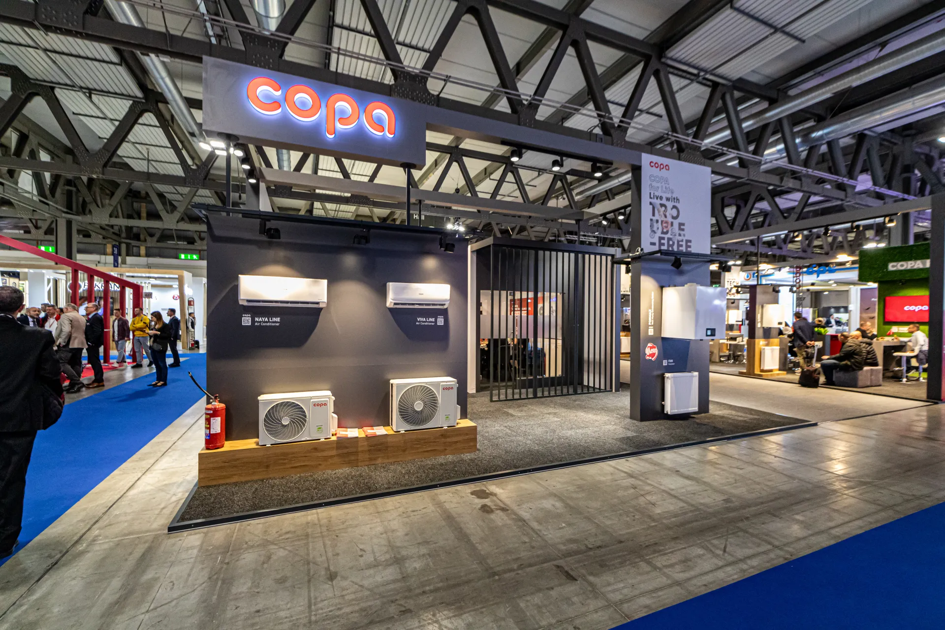 Copa stand with Naya Line and Viva Line split air conditioners at MCE 2024
