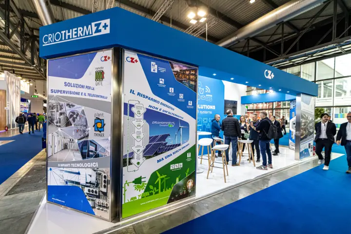 Criotherm stand with remote supervision and Plant Manager graphics at MCE 2024