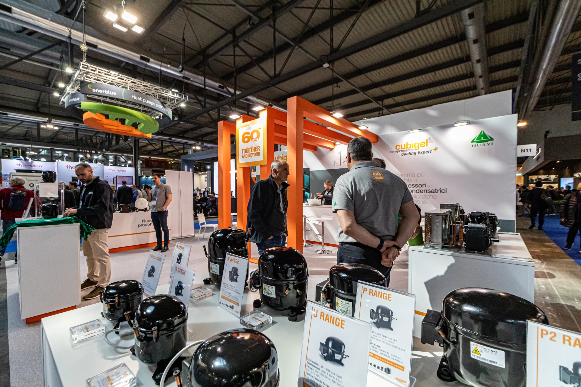 Cubigel U and P Range hermetic compressors on display at MCE 2024