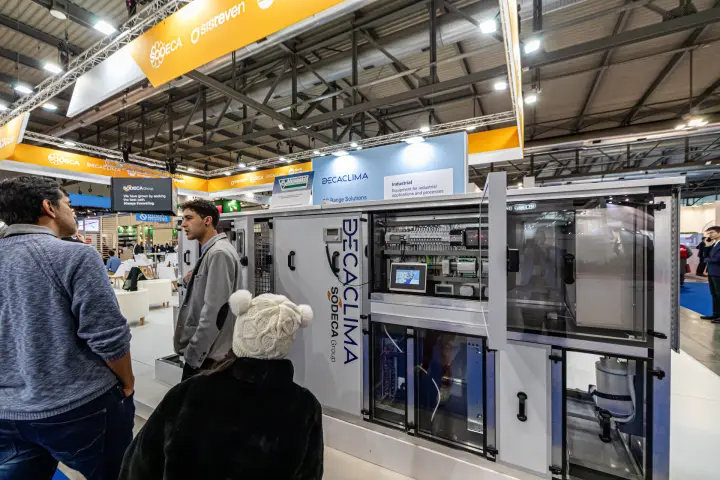 Decaclima air handling unit with glazed doors and touchscreen controls at MCE 2024