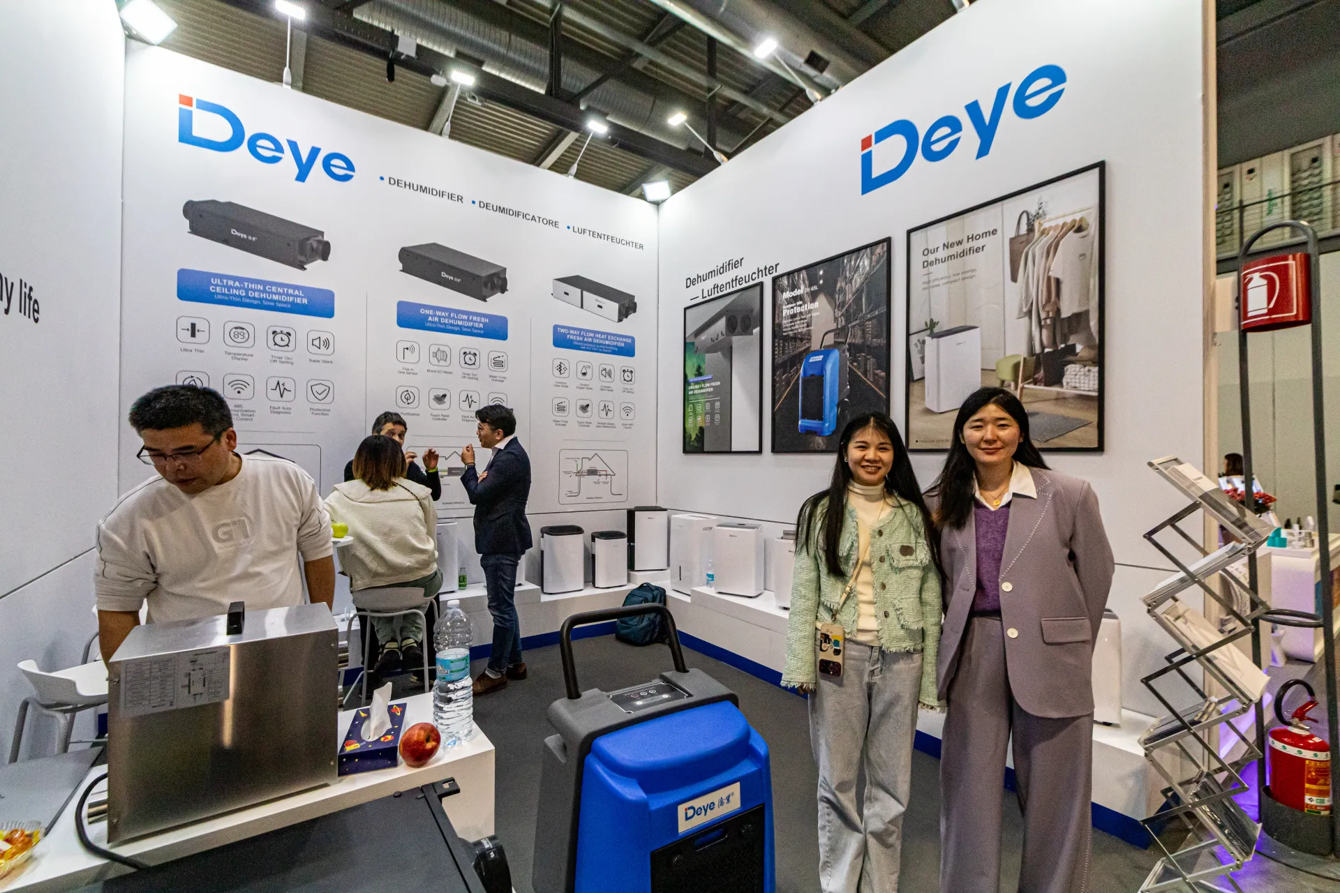Deye dehumidifier booth with ceiling, fresh-air and home units at MCE 2024