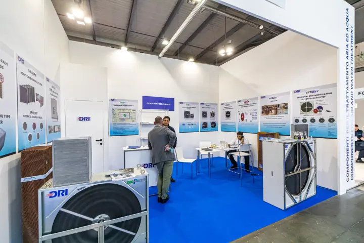DRI stand with energy recovery wheels and desiccant rotors at MCE 2024