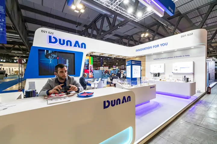 DunAn stand with refrigeration valve displays and INNOVATION FOR YOU at MCE 2024