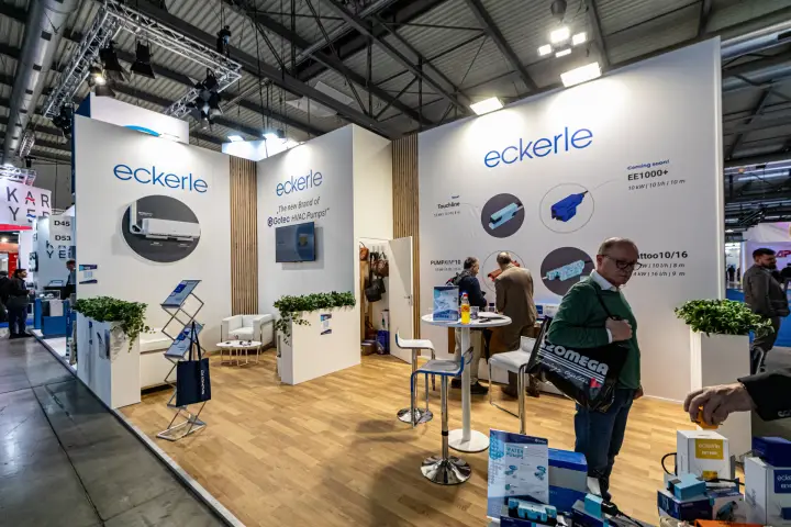 Eckerle stand presenting condensate pumps as new brand of Gotec at MCE 2024