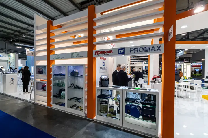 ED company showcase of Robinair, TIF and Promax service tools at MCE 2024