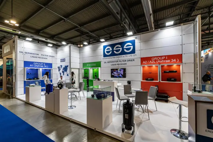 ESS stand with oil separators, filter driers and liquid receivers at MCE 2024