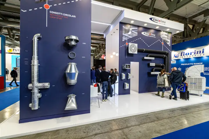 Evacclima spiral duct and fittings wall, "Condotti circolari" at MCE 2024