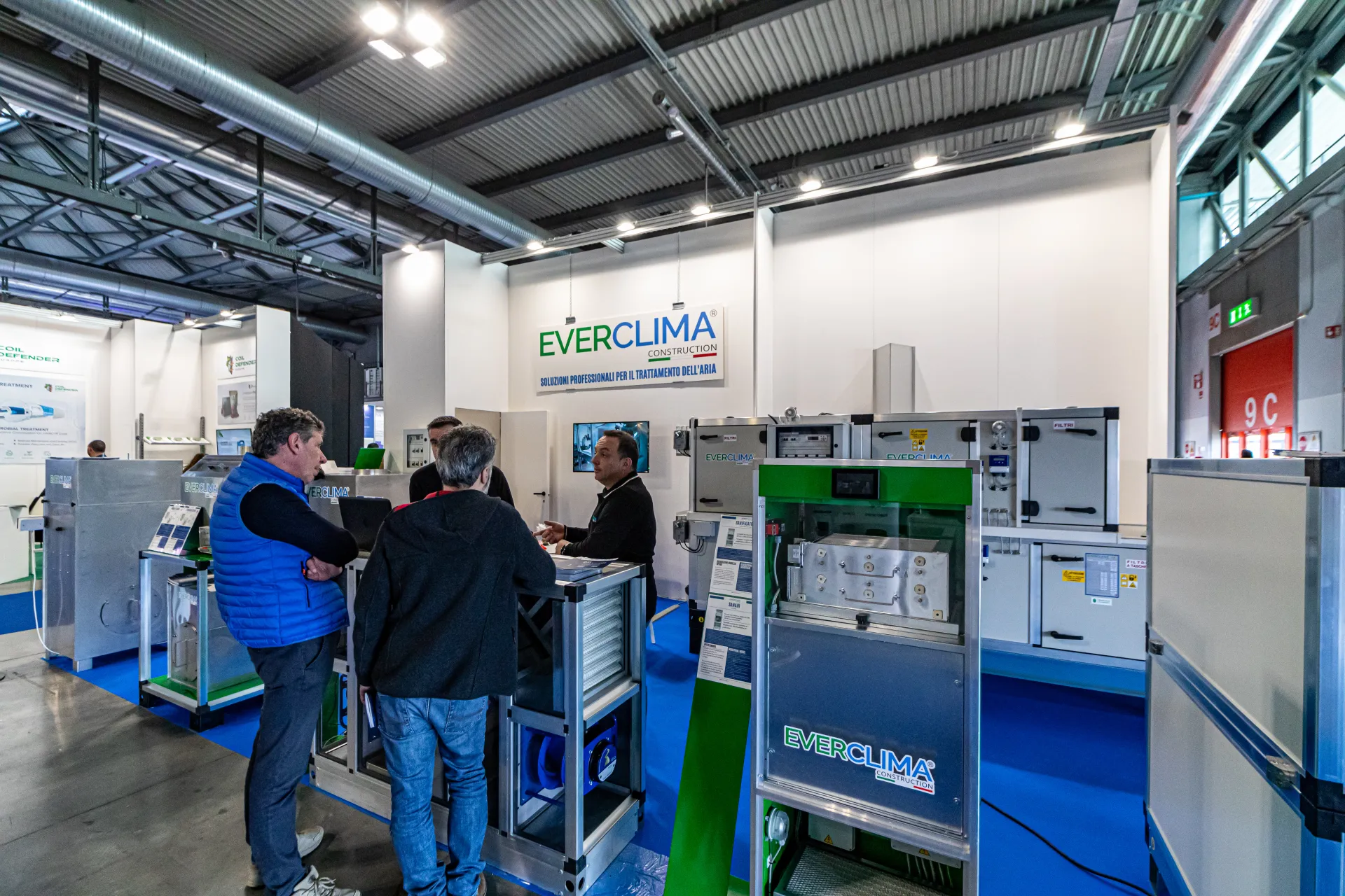 Everclima Construction stand with compact modular air handling units at MCE 2024