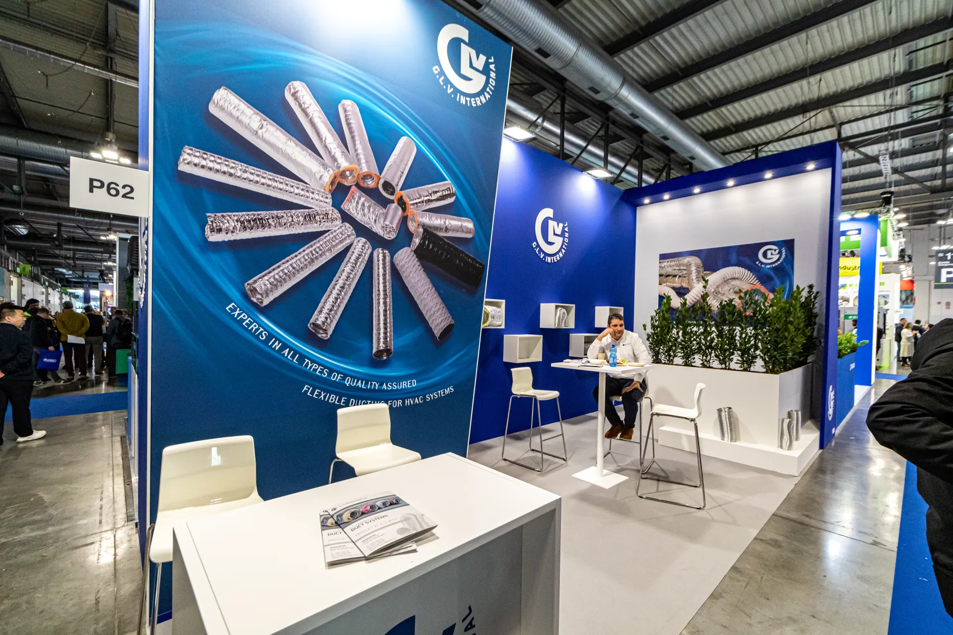 G.L.V. International flexible ducting graphic and Duct Systems brochures at MCE 2024