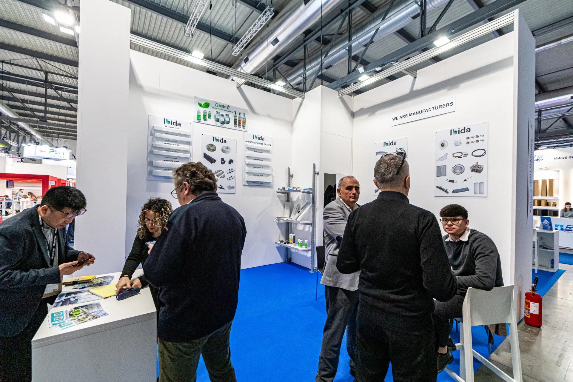 Ibida stand with air conditioning gutters and insulation pipes at MCE 2024