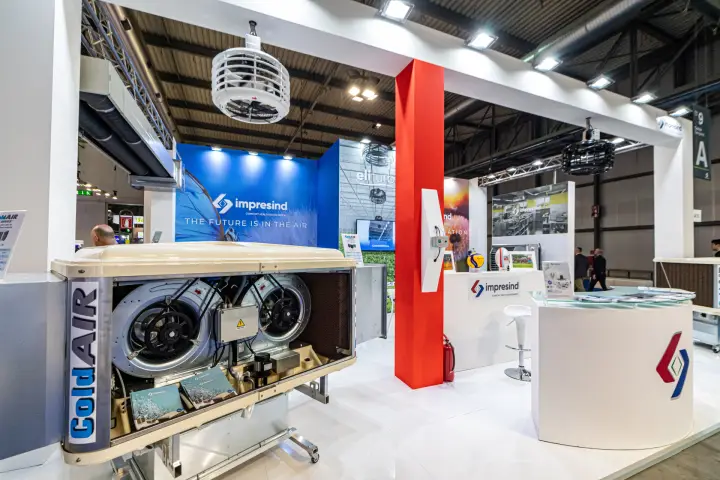 Impresind ColdAIR cooler with open side showing twin fans at MCE 2024