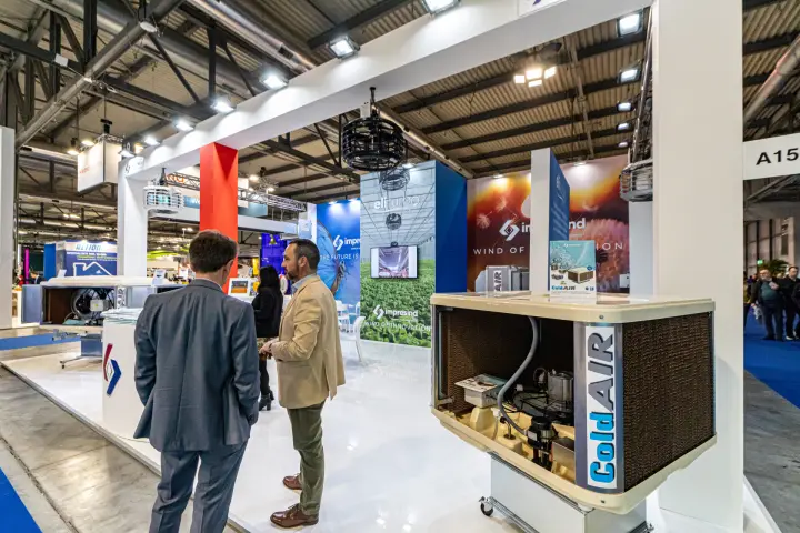 Impresind ColdAIR coolers and hanging Eliturbo units at stand A15 at MCE 2024