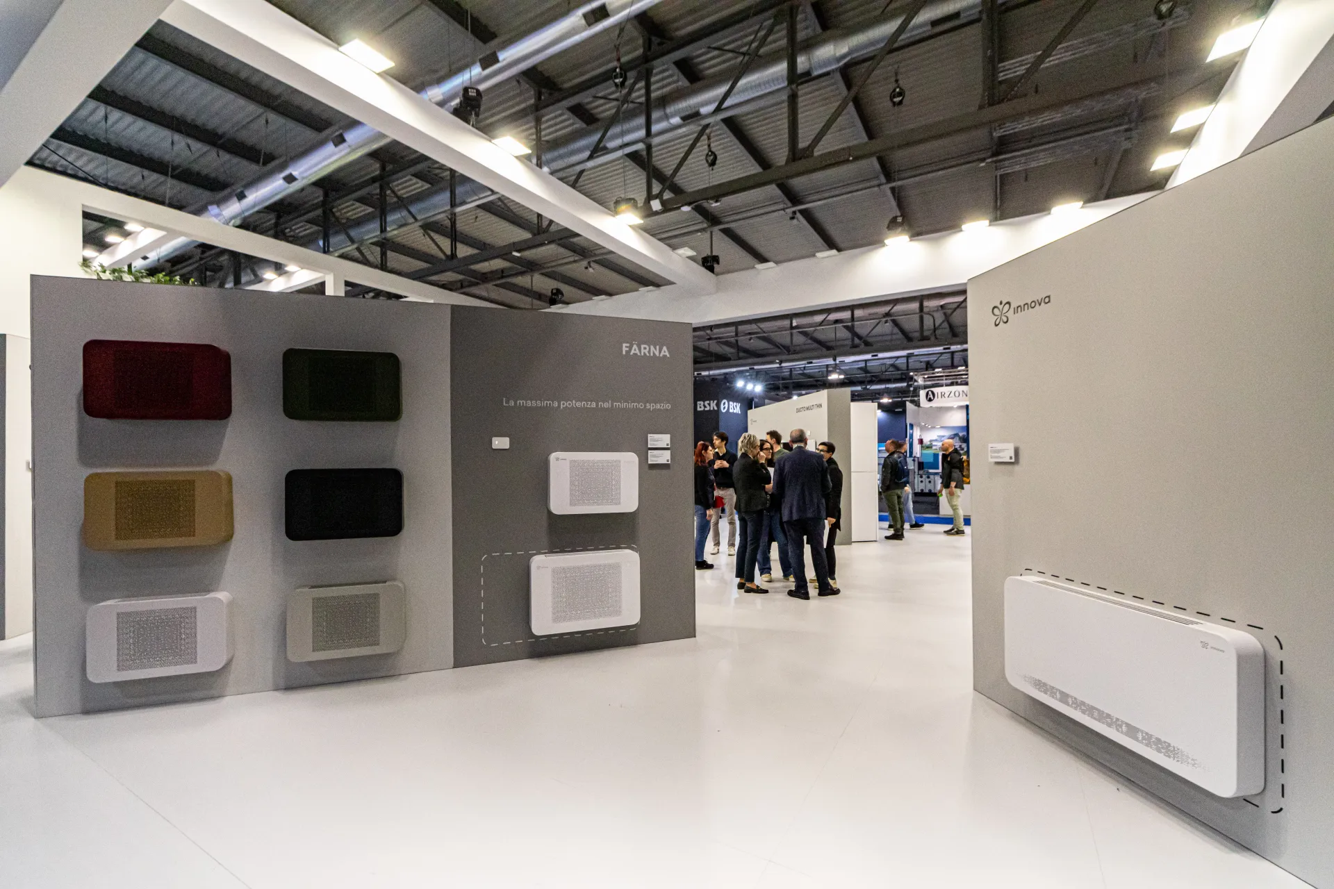 Innova Färna units in six colours and a low wall-mounted unit at MCE 2024