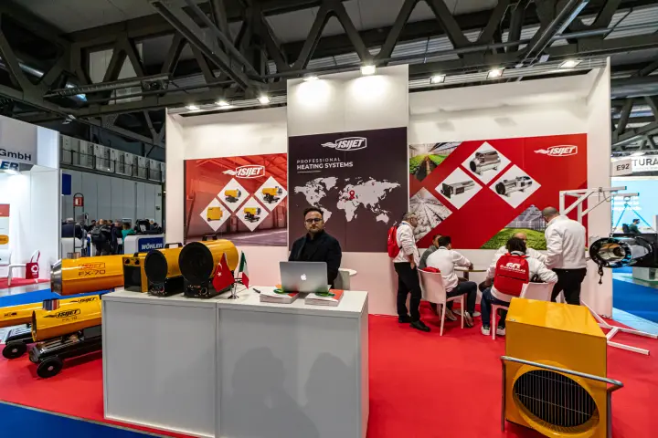 Isijet portable heaters and "Professional Heating Systems" world map