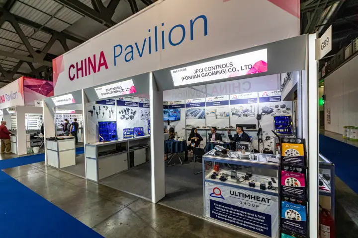 JPCI Controls booth G99 showing Ultimheat thermostats and switches at MCE 2024
