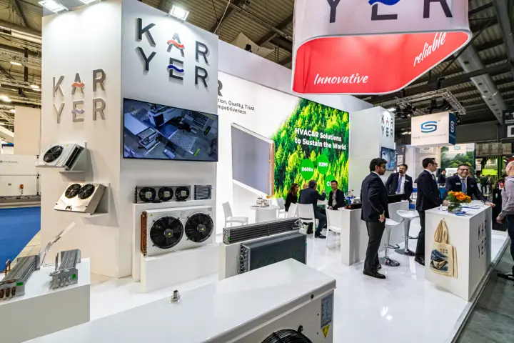 Karyer wall of condensers and unit coolers with axial fans at MCE 2024