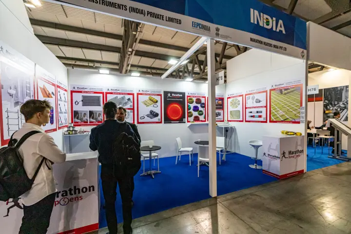 Marathon TempSens booth with underfloor heating mats and heating cables