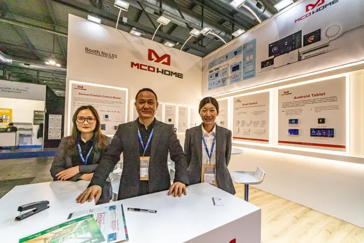 MCO Home team at the reception counter of booth L03