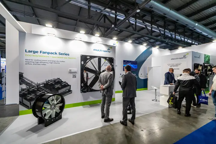 Multi-Wing stand with Large Fanpack Series and a cased axial fan at MCE 2024