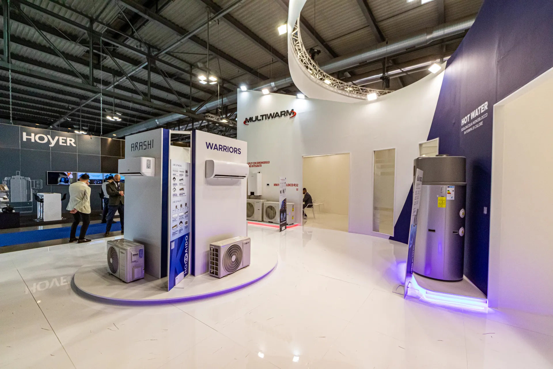 Multiwarm stand with Arashi and Warriors split air conditioners at MCE 2024