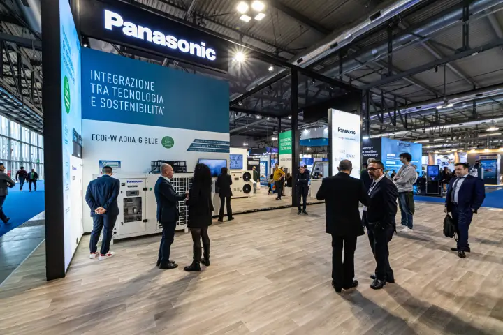 Panasonic stand entrance with ECOi-W Aqua-G Blue R290 units