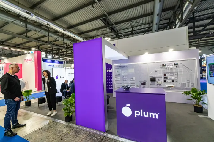 Plum controller display wall with a house system diagram