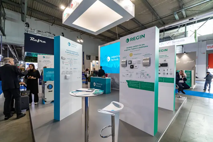Regin and Industrie Technik panels with room control solutions at MCE 2024
