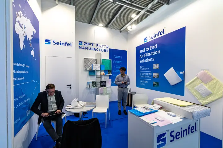 Seinfel booth offering end-to-end air filtration solutions