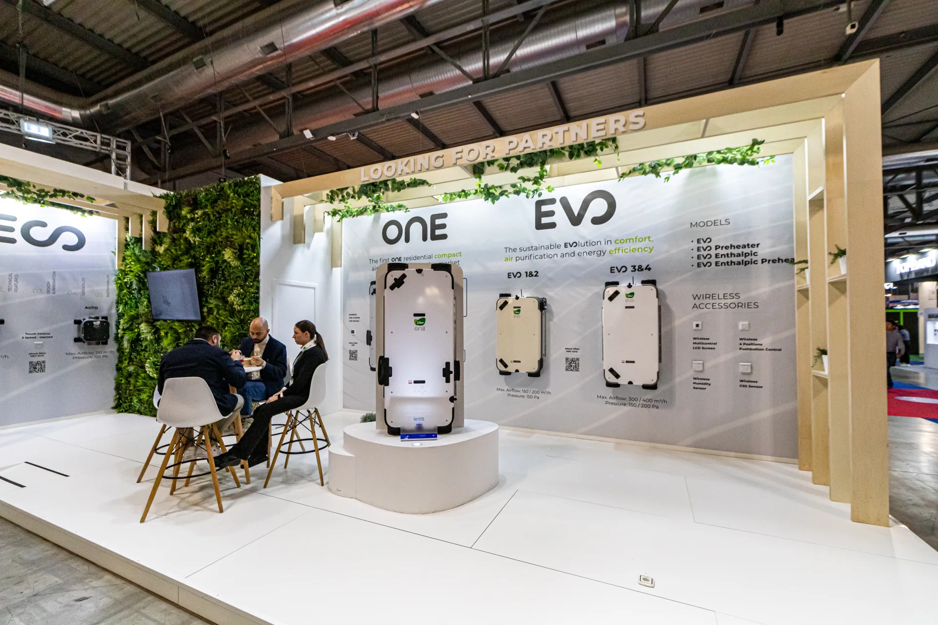 Siber ONE and EVO residential heat recovery units on display at MCE 2024