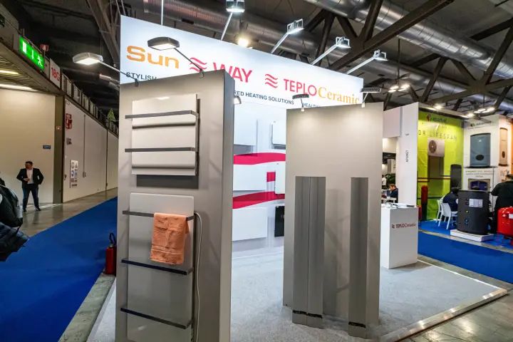 SunWay and TeploCeramic panels with towel rails and vertical radiators at MCE 2024