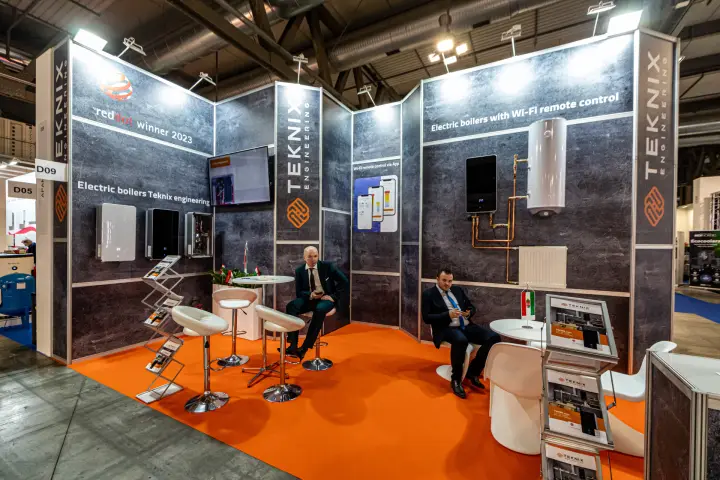 Teknix Engineering electric boilers on slate-effect walls