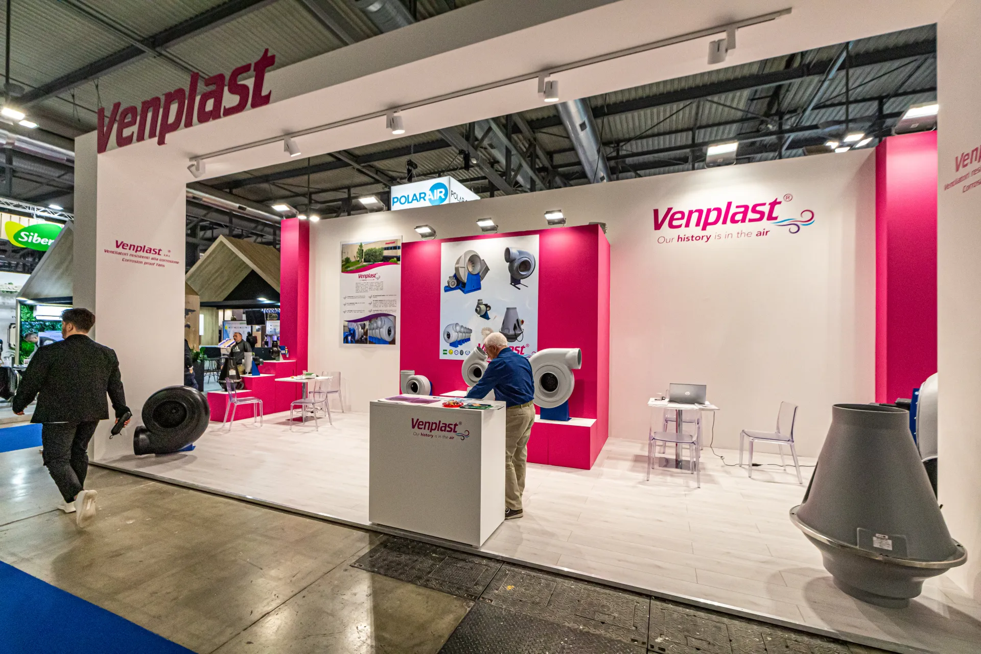 Venplast stand with corrosion-proof centrifugal fans at MCE 2024