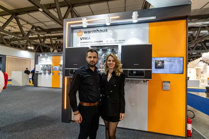 Warmhaus VIWA commercial boilers with cascade capacity panel