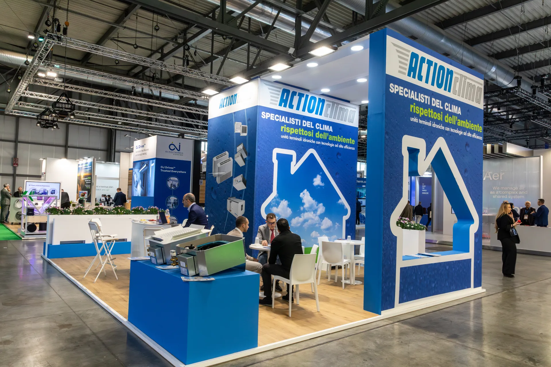 Action Clima stand with hydronic terminal units and fan coils at MCE 2026