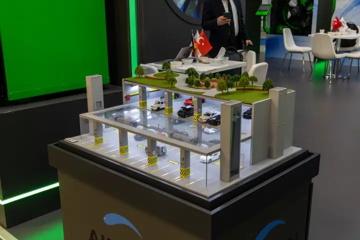 Aironn scale model of a ventilated two-level car park at MCE 2026