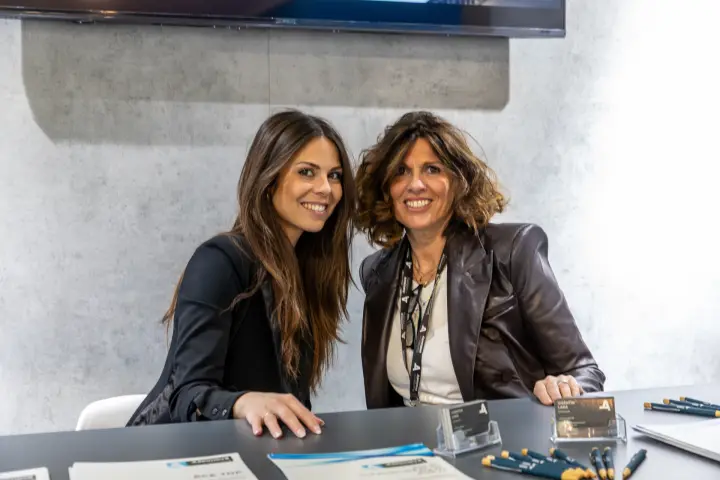 Aspirnova Industry staff at the stand reception desk at MCE 2026